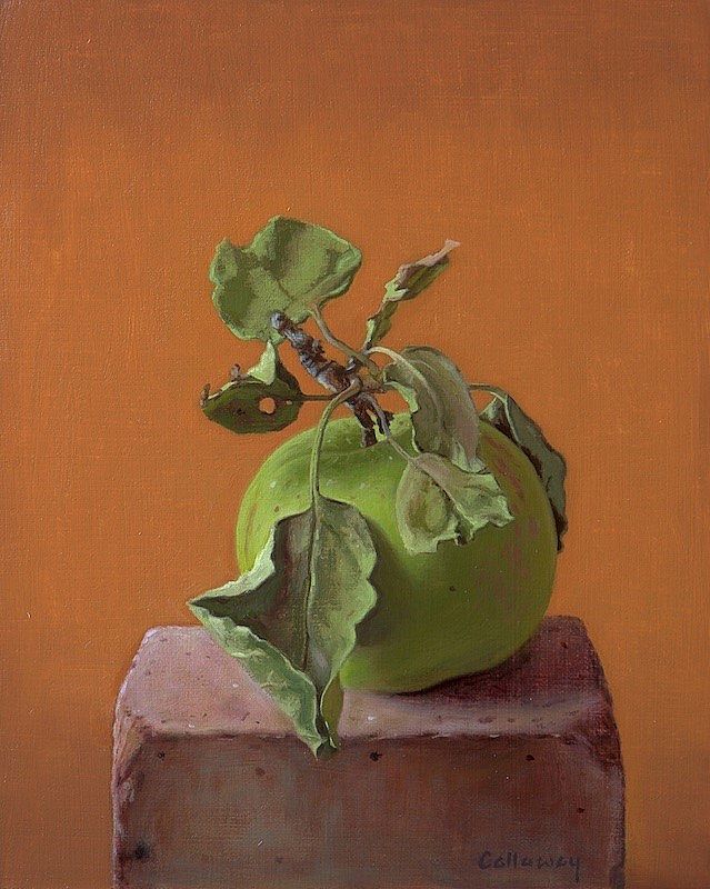 Green Apple on a Brick by Alex  Callaway
